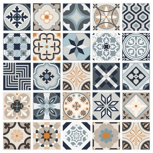 Tile stickers mosaic transfers - stickers,