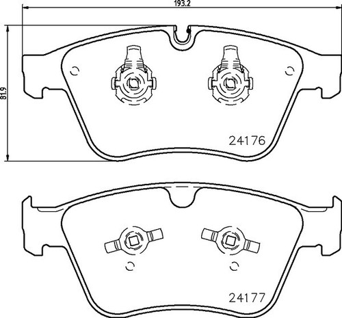 Mintex front axle brake pad - axle,