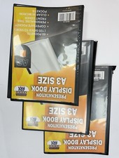 Pack of 3 New damaged A3 Display Presentation Folders - 2x 40  ,1x 60 Pockets