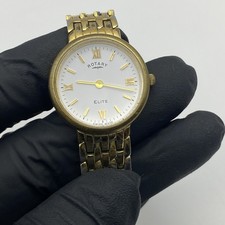 25mm Rotary Elite Sapphire Swiss PO-000602 Two Tone Watch Untested Parts / Rep