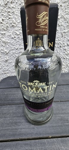Empty tomatin whisky - whisky, bottle