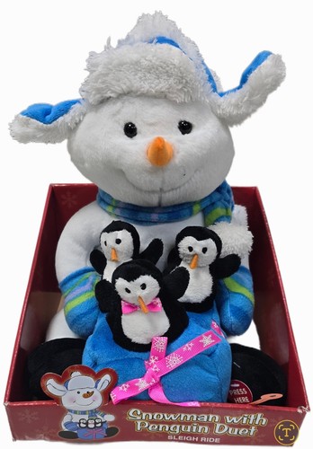 Snowman with penguin - penguin, duet