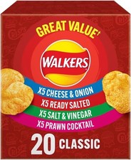 Walkers Classic Variety Multipack Crisps Box 20x25g