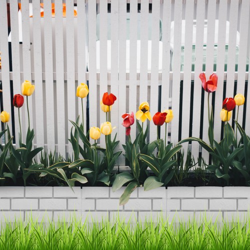 Plastic fence outdoor picket - plastic,