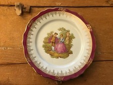 Limoges Fragonard patterned decorative vintage10"  wall plate