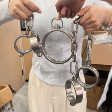 Newest Cuffs Collar Restraint Lock Shackle Handcuffs Ankle Cuffs for Couple UK