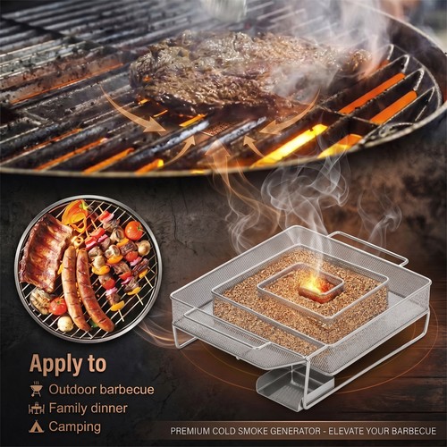 Bbq stainless steel smoker box - bbq,