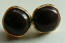 Lola Rose Boutique Cadence Stud Earrings Red Plum & Gold NEW