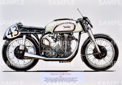 Manx norton vintage motorcycle - vintage,