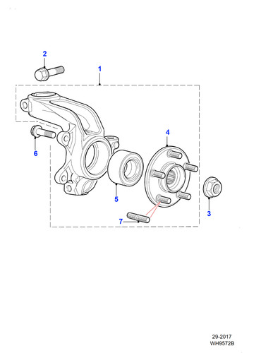 Jaguar hub nut type 2 - jaguar, d