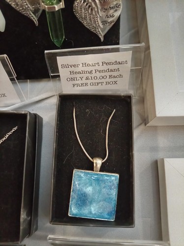 Handpoured resin pendant and - pendant,