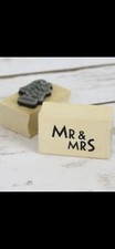 Me & Mrs Woodblock Rubber Wedding Craft Stamp by East of India