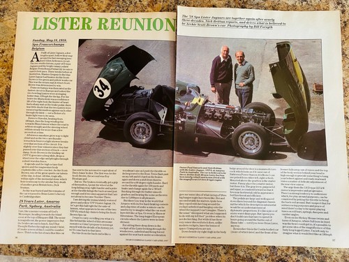 Lister jaguar reunion write - jaguar, up
