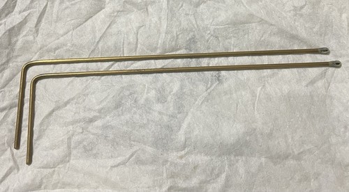 Brass set dowsing rods - of,