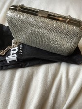 Dune London Glitter Gold Box Handbag Shoulder Bag  With Dust Bag