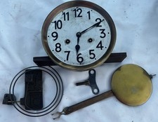 Vintage Junghans Wall Clock Movement W/ Chime Pendulum & Key Working