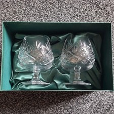 Marks and Spencer Crystal Glass Brandy Glasses “Loire” 2 in the set Boxed