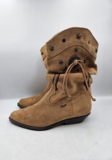 Women's suede cowboy boots