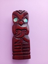 Vintage Carved Wooden New Zealand/ Tiki Totem