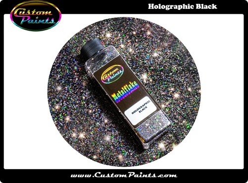 Metal flake holographic black - flake,