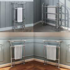 Bathroom Traditional Victorian Heated Towel Rail Column Radiator White Chrome
