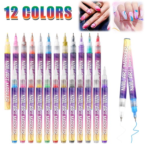 Colours nail art - colours, pens
