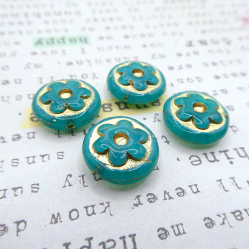 Czech round with - round, flower
