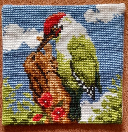Handmade cross stitch cushion - handmade,