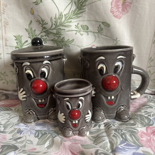 Set vintage dusty bin - -,