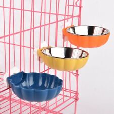 Food Water Bowl For Crate Hanging Cage Pet Cat Dog Puppy Stainless Steel Feeder
