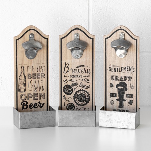 Wall mounted beer bottle - mounted,