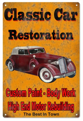 Vintage style metal - metal, sign