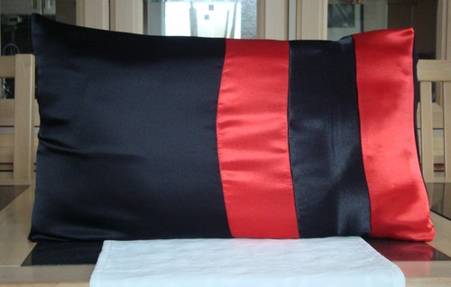Black and red - black, satin
