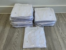 25x 100% Cotton White T-shirts - Individually Wrapped - Varying Sizes
