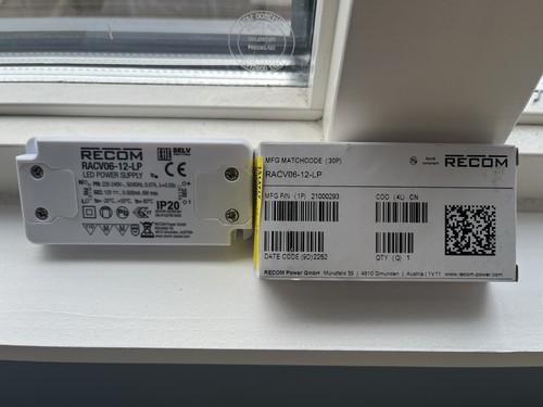Recom racv06 12v - 6w, led