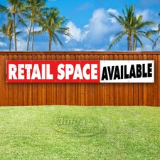 RETAIL SPACE AVAILABLE Advertising Vinyl Banner Flag Sign LARGE HUGE XXL SIZES