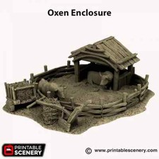 Oxen Enclosure : Fantasy Farm, Building Wargaming RPG Terrain, DnD Scenery