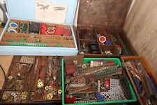 HUGE Early Collection of MECCANO Outfits Sets Joblot Car Plane Parts Wooden Box