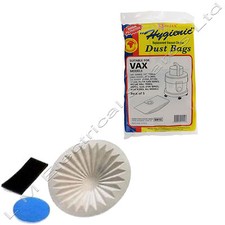 VAX VACUUM DUST BAGS & FILTER KIT  6131 7131 6151SX 5120 8131 5 Pack of Bags