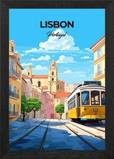 Lisbon Portugal Tram Poster