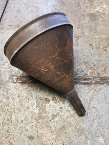 Large vintage round metal fuel - vintage,