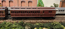 Hornby R.385 OO Gauge LMS Crimson Lake Clerestory Brake & 3rd Coach  #6438 VGC
