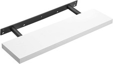 VASAGLE Floating Shelf, Wall Shelf Wall-Mounted Office Shelf, 80 x 20 x 3.8 cm