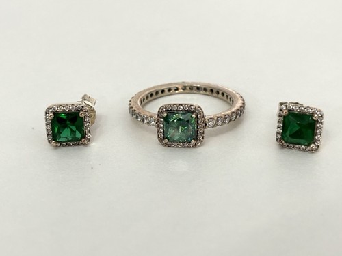 Pandora green ring - green, and