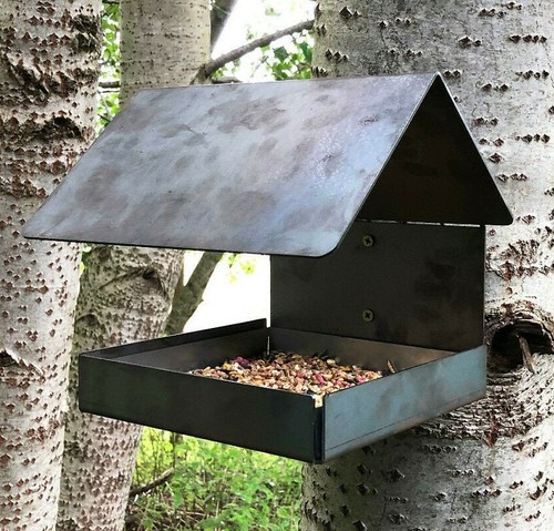 Rustic metal wild bird - rustic, feeder
