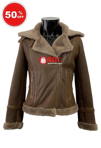 Women brown flying aviator - b3,
