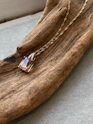 9ct gold ametrine and - ametrine, diamond