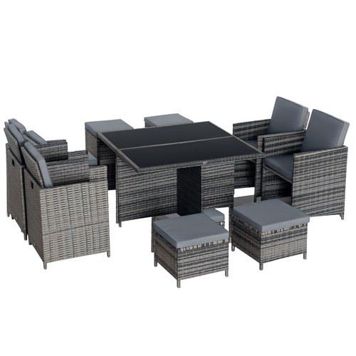 Outsunny rattan dining set - rattan,