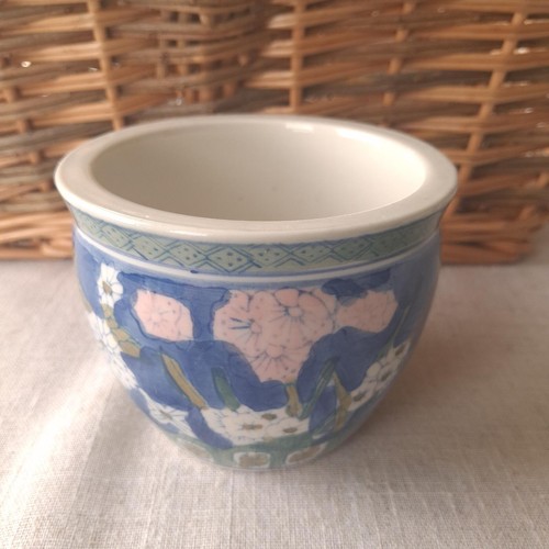 Small chinese floral plant pot - plant,