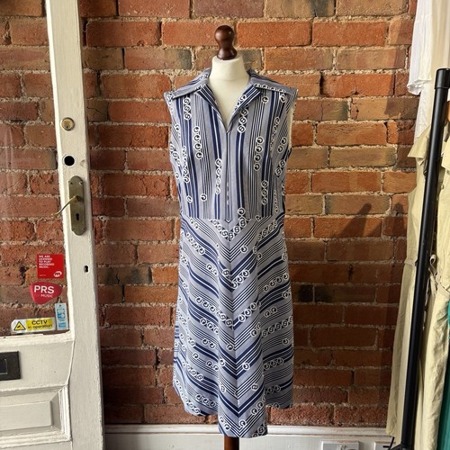 Vintage 60s blue white - &, mod
